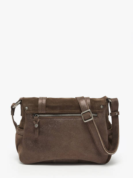 Cross Body Tas Vintage Leder Mila louise Bruin vintage 3677XV ander zicht 4